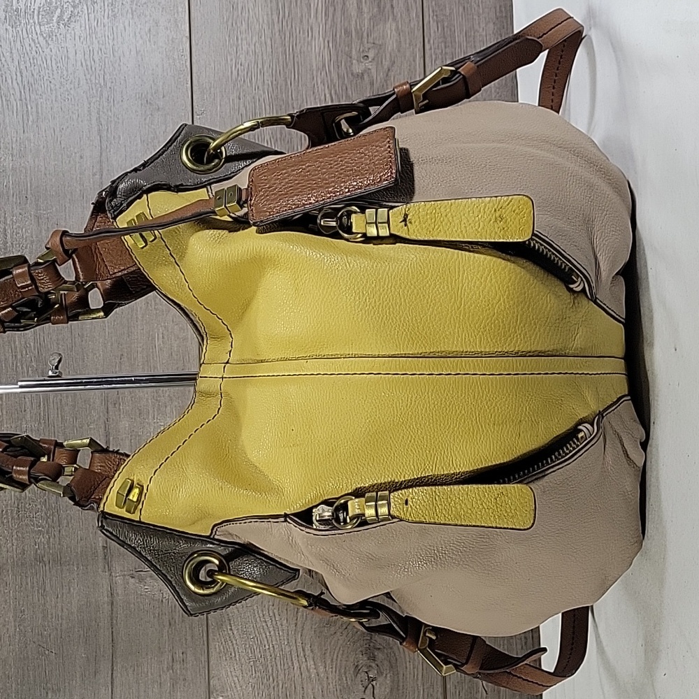 OrYANY Yellow and Tan Leather Bag - Picture 2 of 16